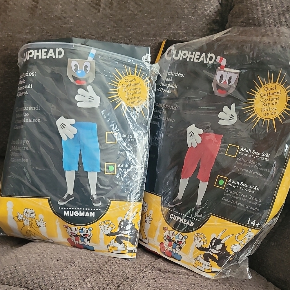 Cuphead and Mugman Costume Set